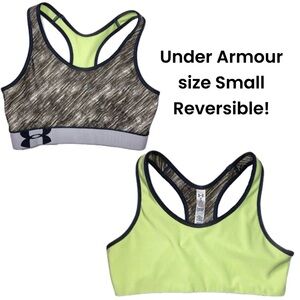 EUC Under Armour Reversible Sports Bra size Small heatgear E0213